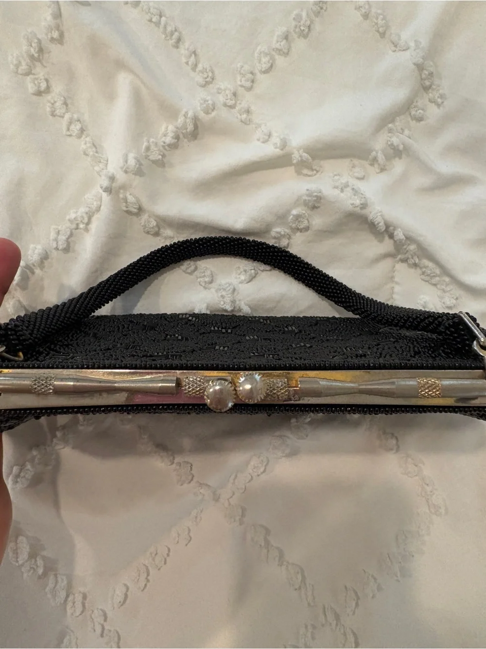 Vintage Black Beaded Handbag